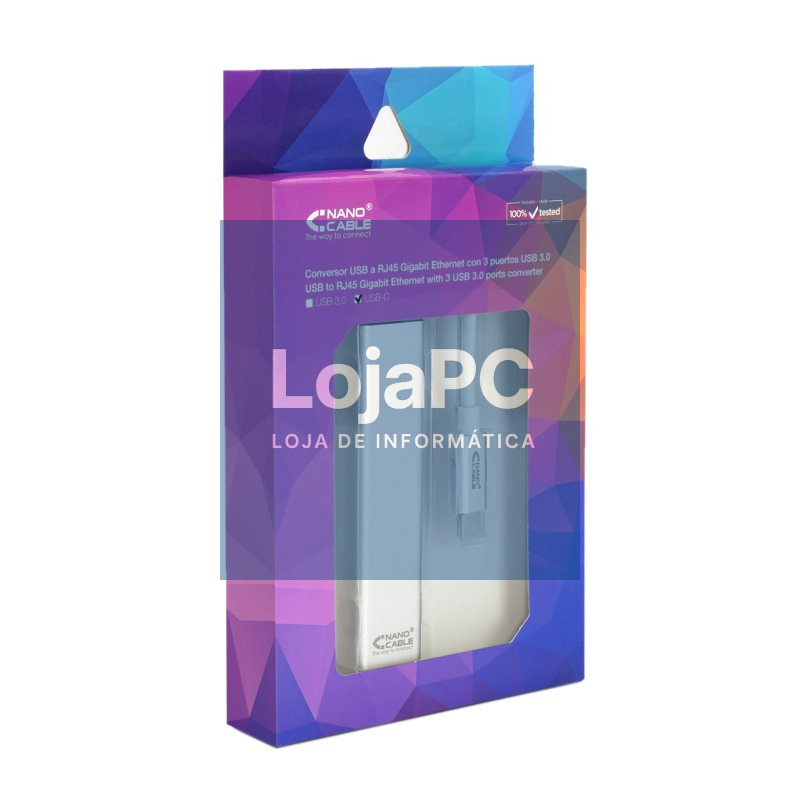 Nanocable Conversor USB-C Ethernet +3xUSB 3.0 — imagem 5