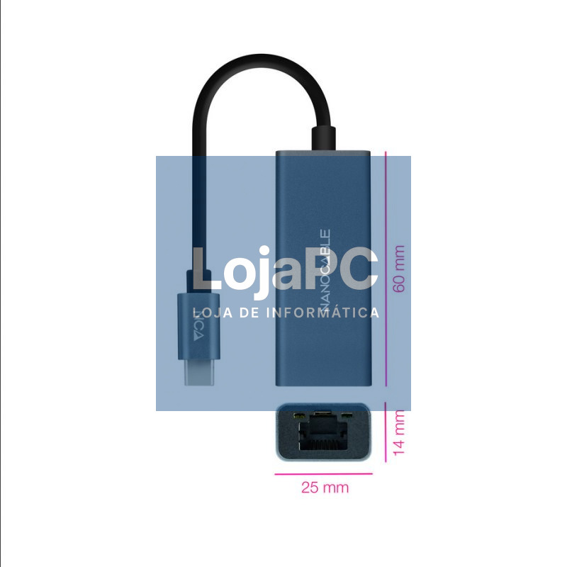 Nanocable Conversor USB-C Ethernet Gigabit — imagem 3