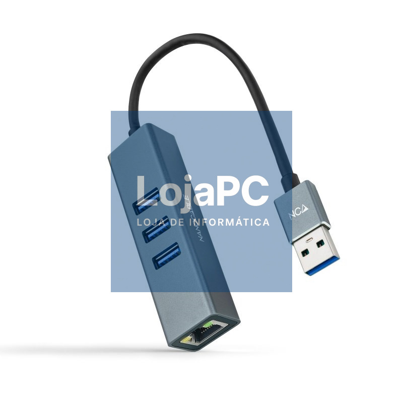 Nanocable Conversor USB 3.0 Ethernet + 3xUSB 3.0