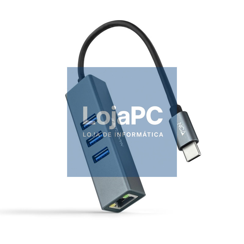 Nanocable Conversor USB-C Ethernet +3xUSB 3.0