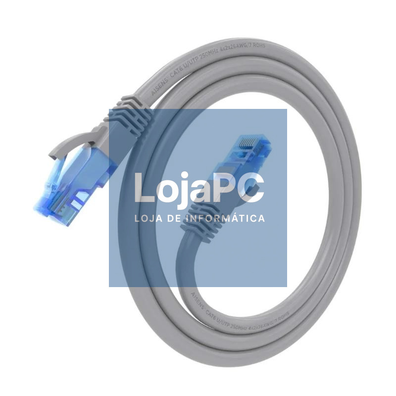 Aisens Cable RJ45 Cat.6 UTP AWG26 CCA Gris 0.5M — imagem 3
