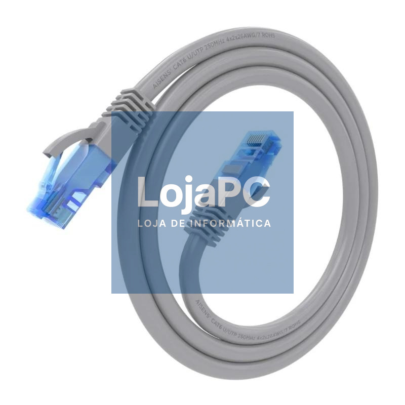 Aisens Cable RJ45 CAT.6 UTP AWG26 CCA Gris 1.0M — imagem 2