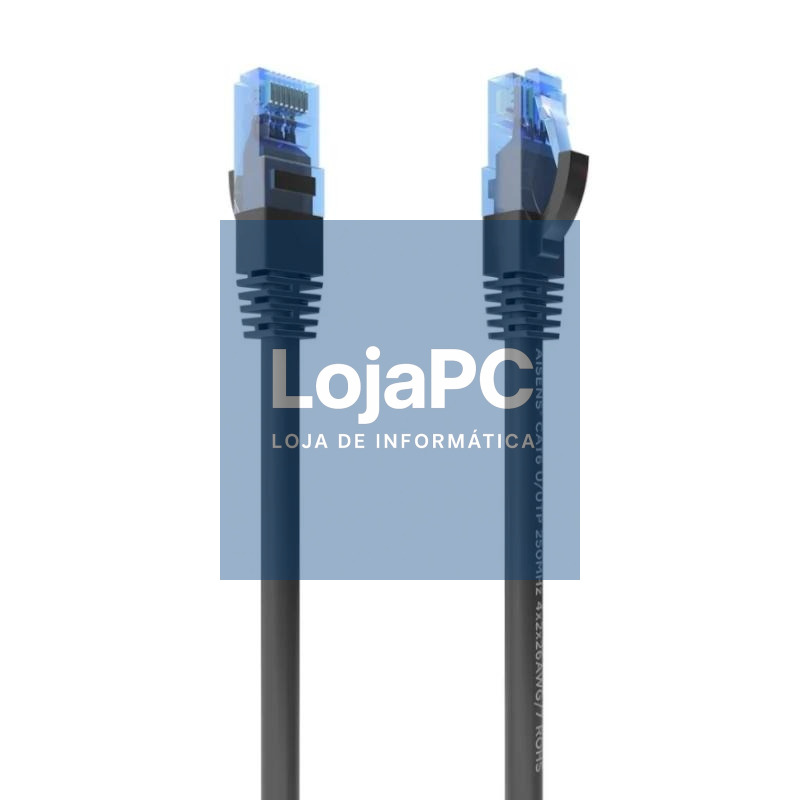 Aisens Cable RJ45 CAT.6 UTP AWG26 CCA Negro 0.5M