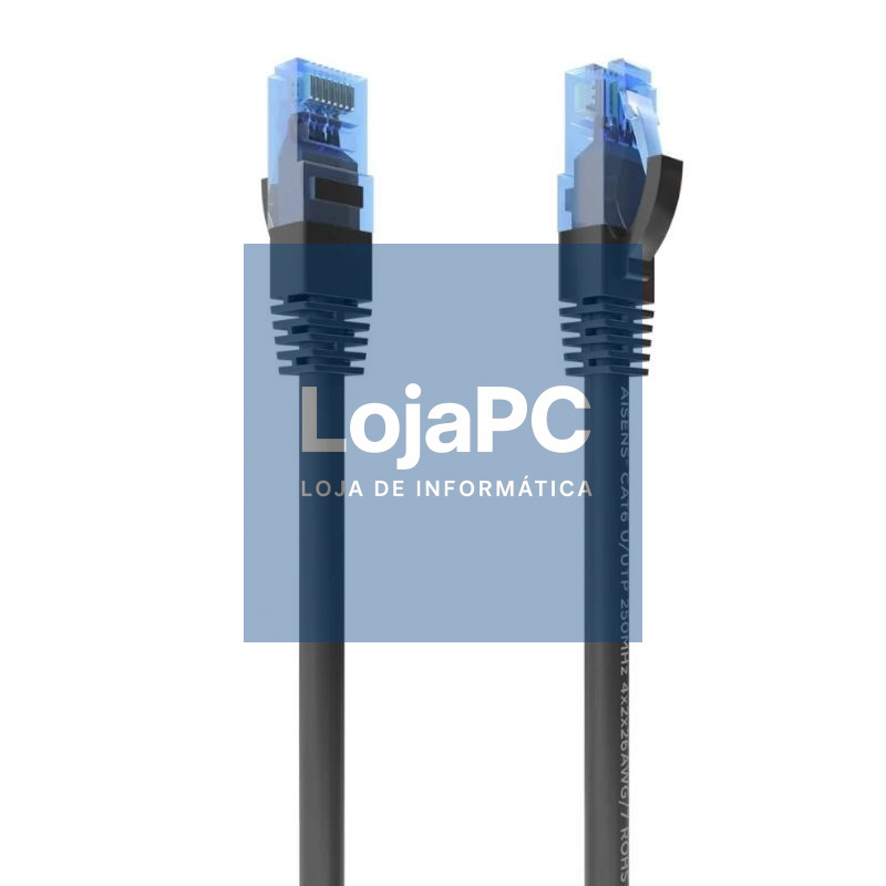 Aisens Cable RJ45 CAT.6 UTP AWG26 CCA Negro 1M
