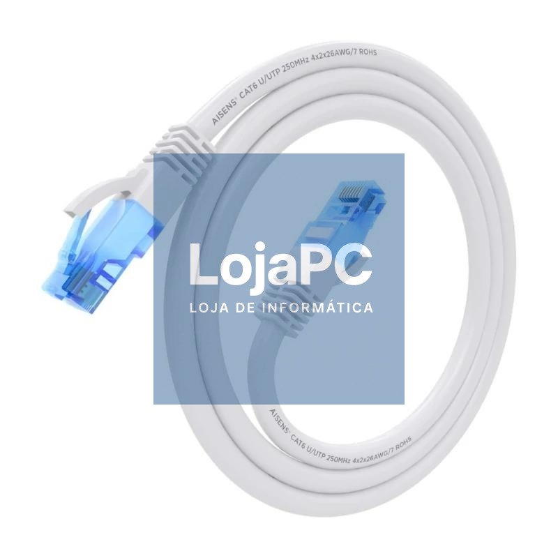 Aisens Cable RJ45 CAT.6 UTP AWG26 CCA Blanco 0.5