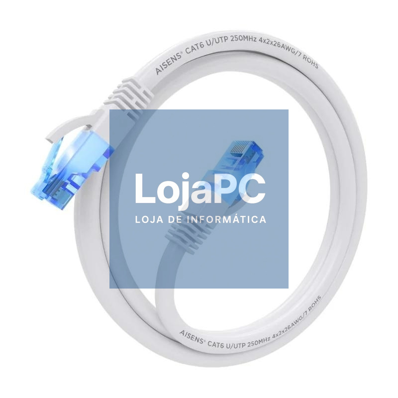 Aisens Cable RJ45 CAT.6 UTP AWG26 CCA Blanco 1M