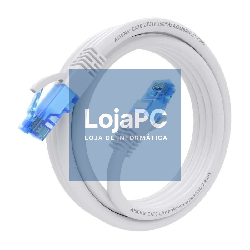 Aisens Cable RJ45 CAT.6 UTP AWG26 CCA Blanco 2.0