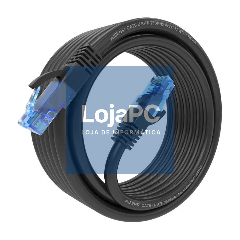 Aisens Cable RJ45 CAT.6 UTP AWG26 CCA Negro 5.0M