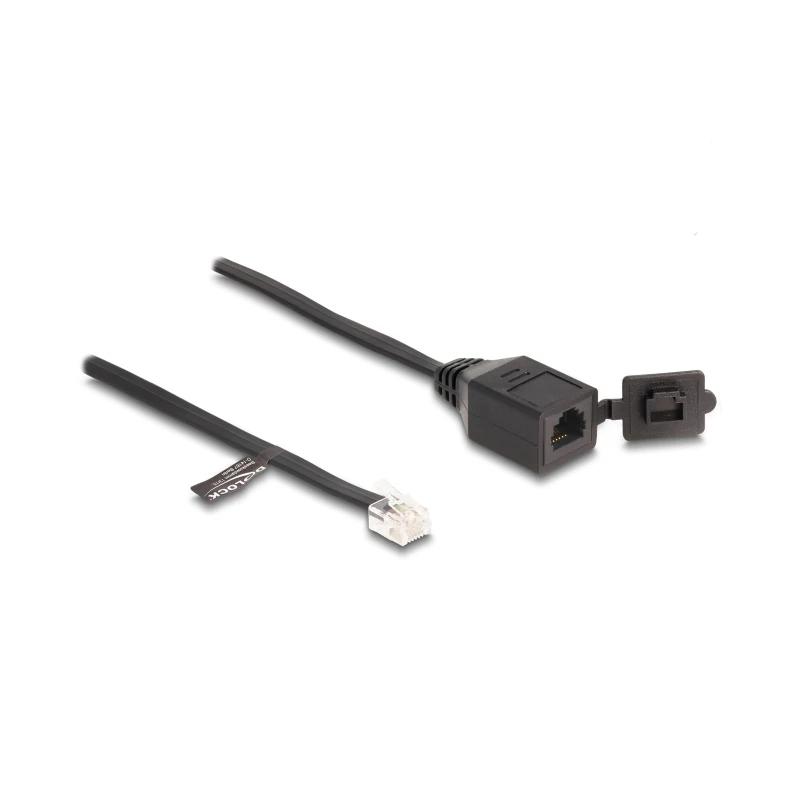 Delock Cable RJ11 macho a RJ11 hembra con tapa — imagem 3