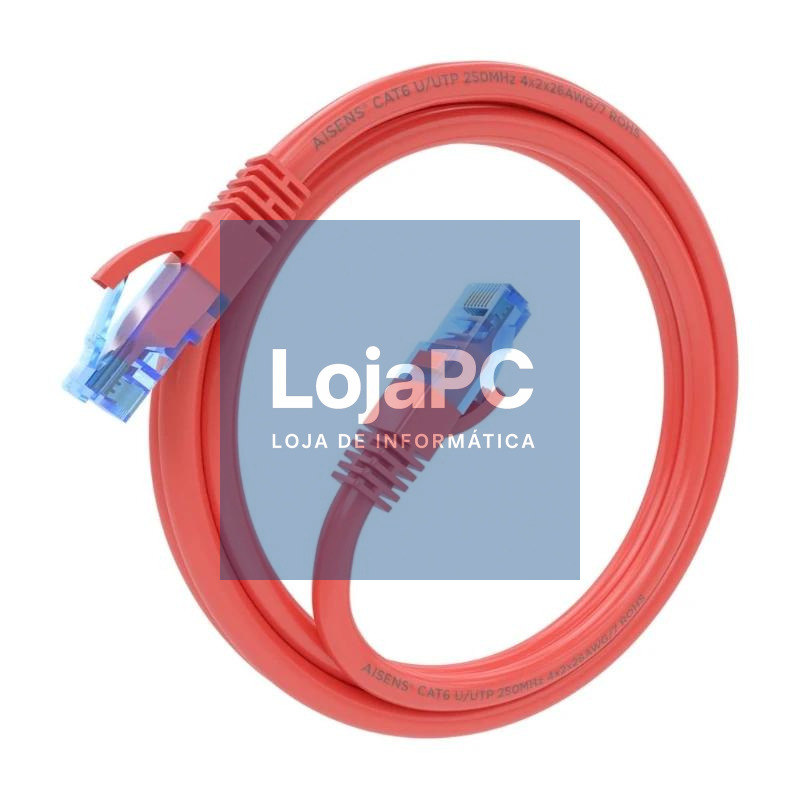 Aisens Cable RJ45 CAT.6 UTP AWG26 CCA Rojo 1.0m — imagem 3