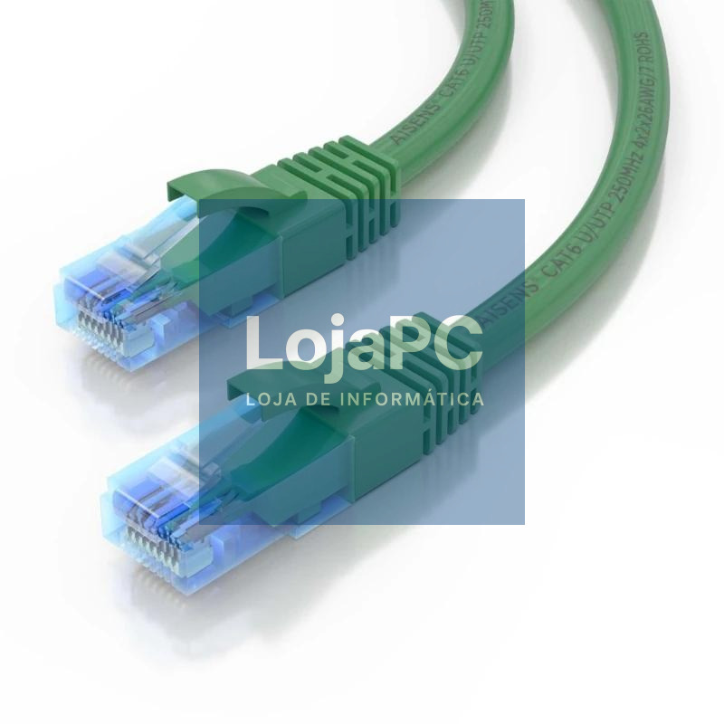 Aisens Cable RJ45 CAT.6 UTP AWG26 CCA Verde 0.5m — imagem 2