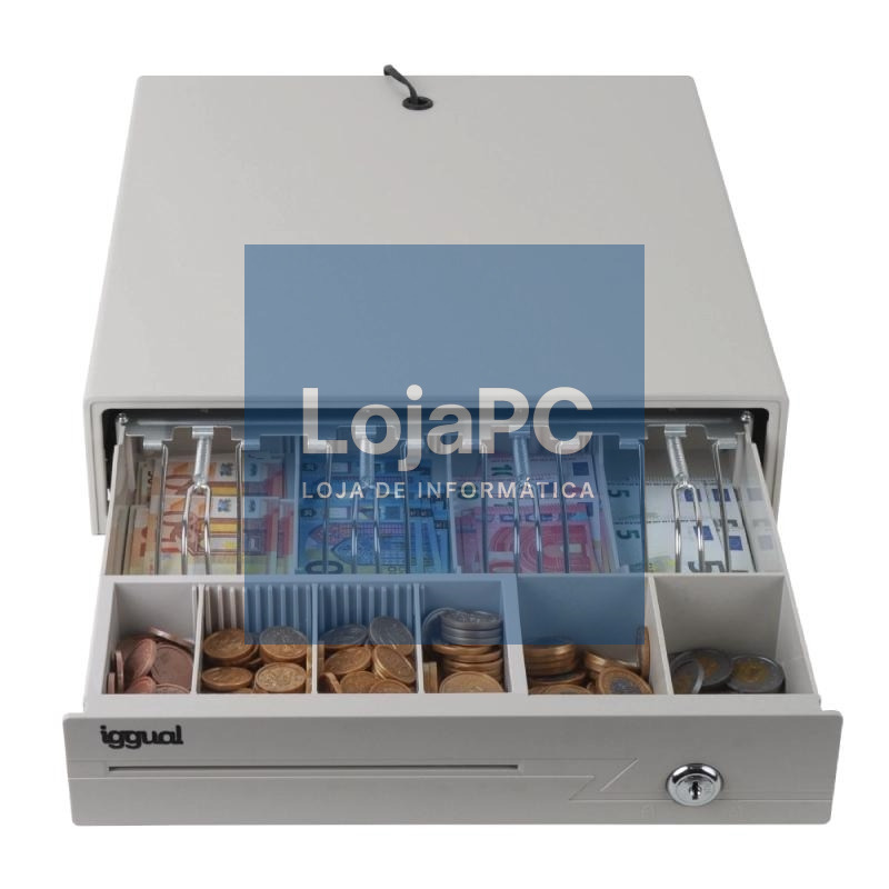 iggual Cajón portamonedas IRON-10W 38cm 4+6 blanco