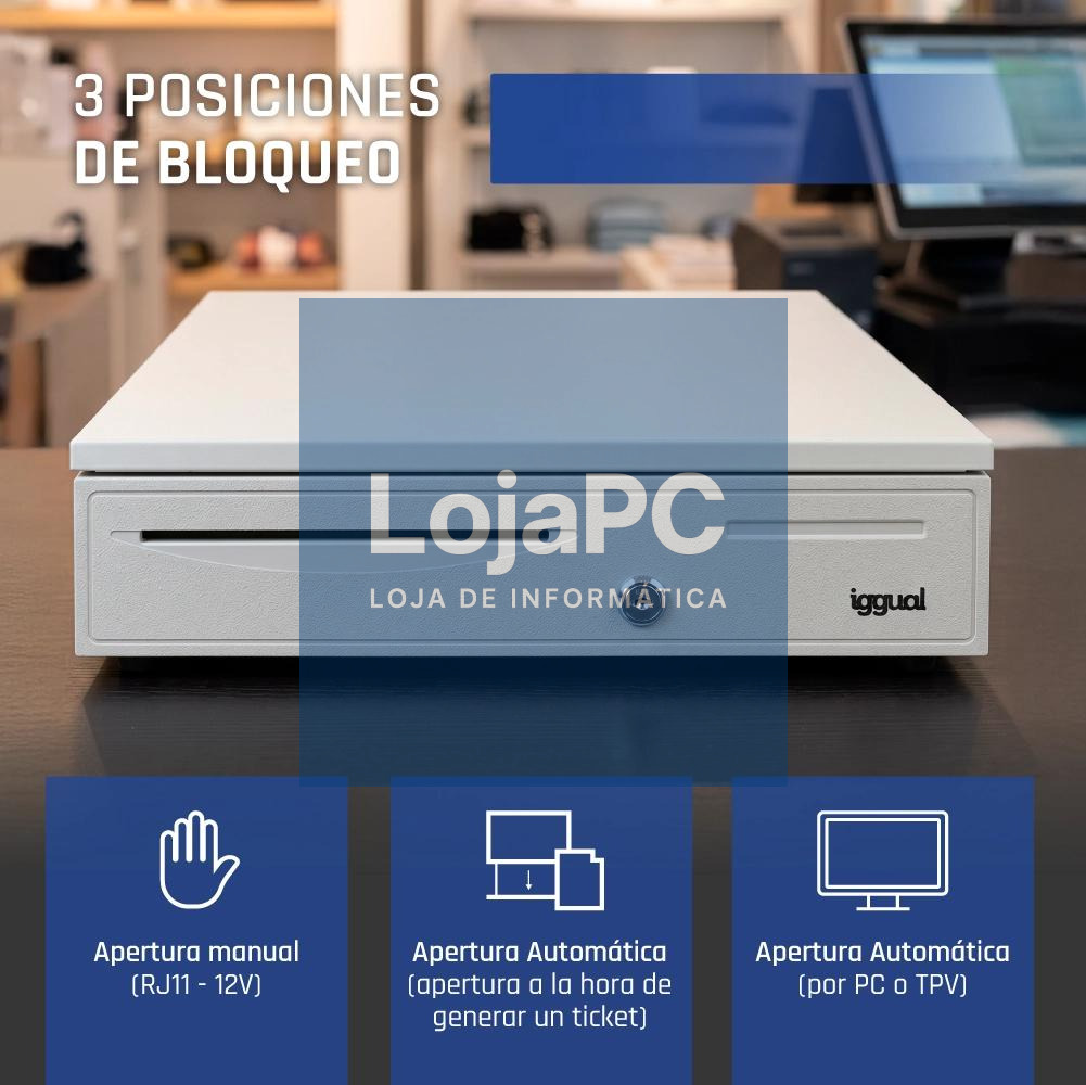 iggual Cajón portamonedas IRON-30W 42cm 5+5 blanco — imagem 5