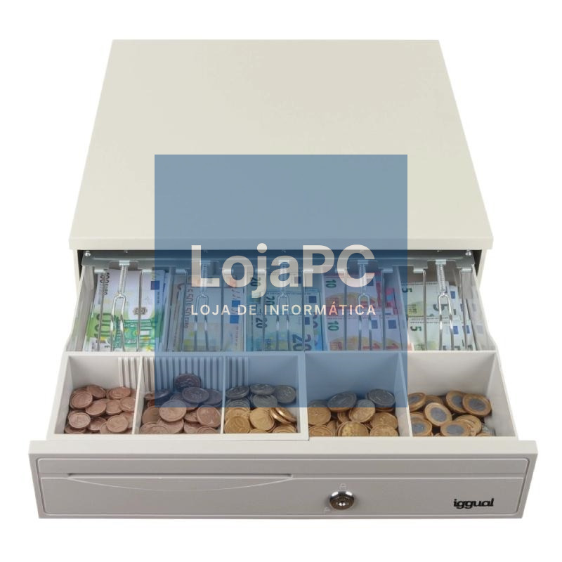 iggual Cajón portamonedas IRON-30W 42cm 5+5 blanco
