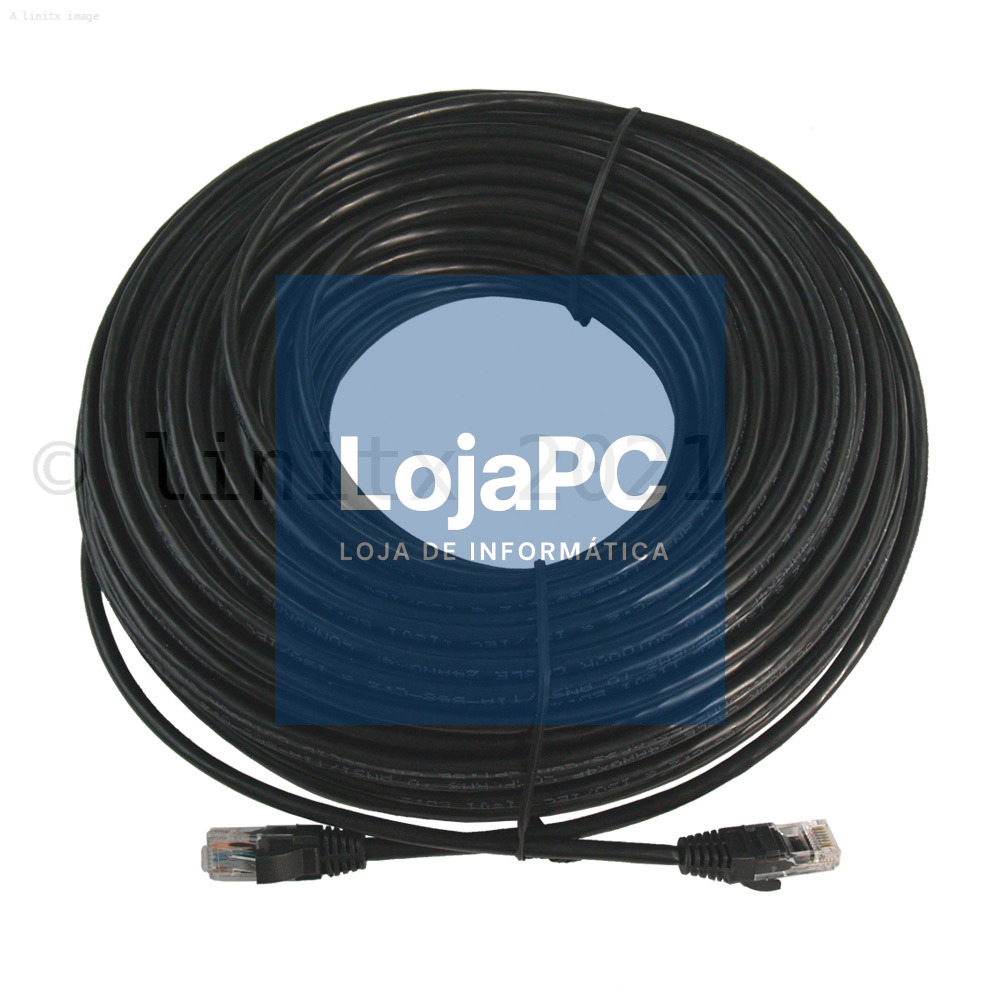 Chicote UTP RJ45 Cat5e 0.50m Preto