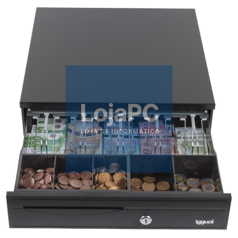 iggual Cajón Portamonedas IRON-30 42cm 5+5 negro