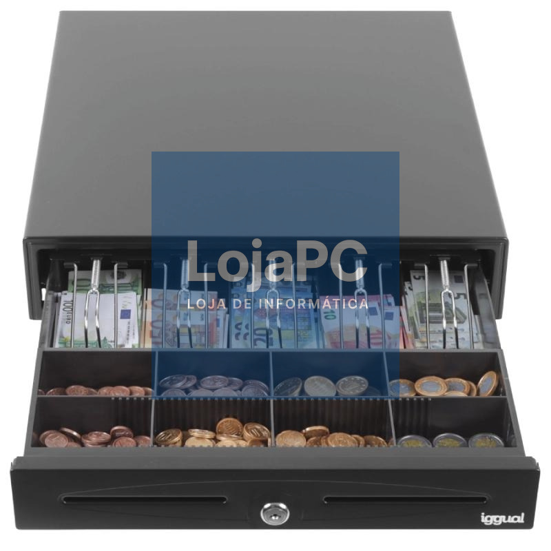 iggual Cajón Portamonedas IRON-70 44,5cm 5+8 negro