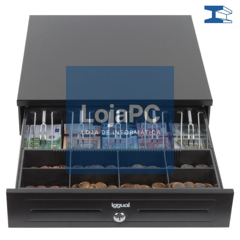 iggual Cajón portamonedas IRON-HD 41cm 5+8 negro