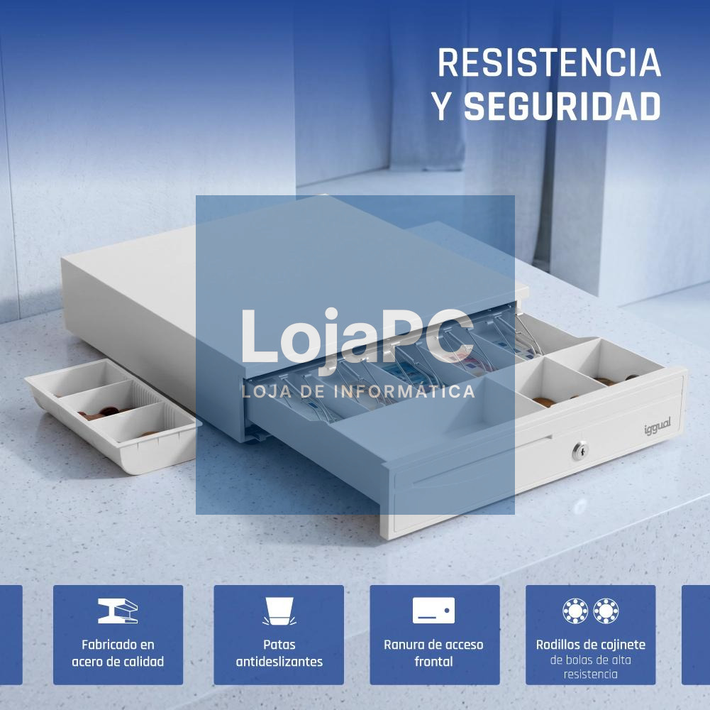 iggual Cajón portamonedas IRON-30PW 5+5 BlancoPuro — imagem 3