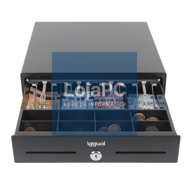 iggual Cajón Portamonedas IRON-XS 33cm 4+8 negro