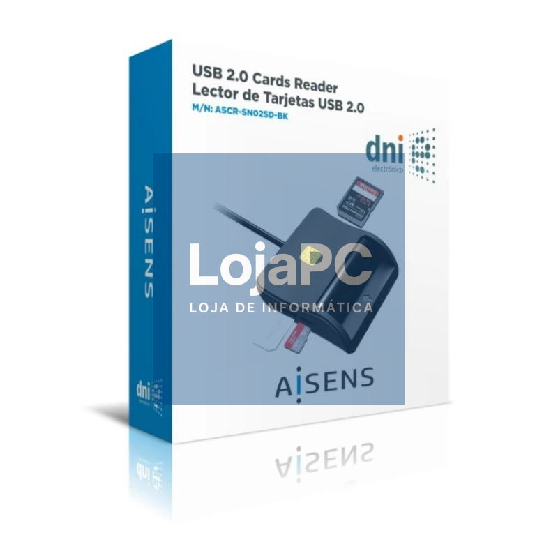 Aisens Lector DNI SIM SD MSD MMC RS-MMC MMC Micro — imagem 3