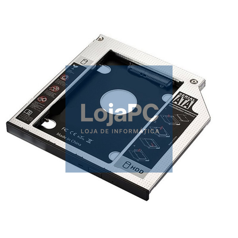 EWENT ADAP.HDD/SSD SATA PARA UNIDAD ÓPTICA 9.5mm