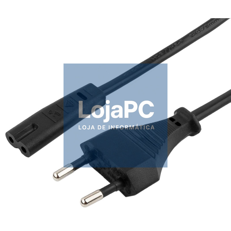 Gembird Cable Alimentación Euro 2pin C7 1.8M Negro