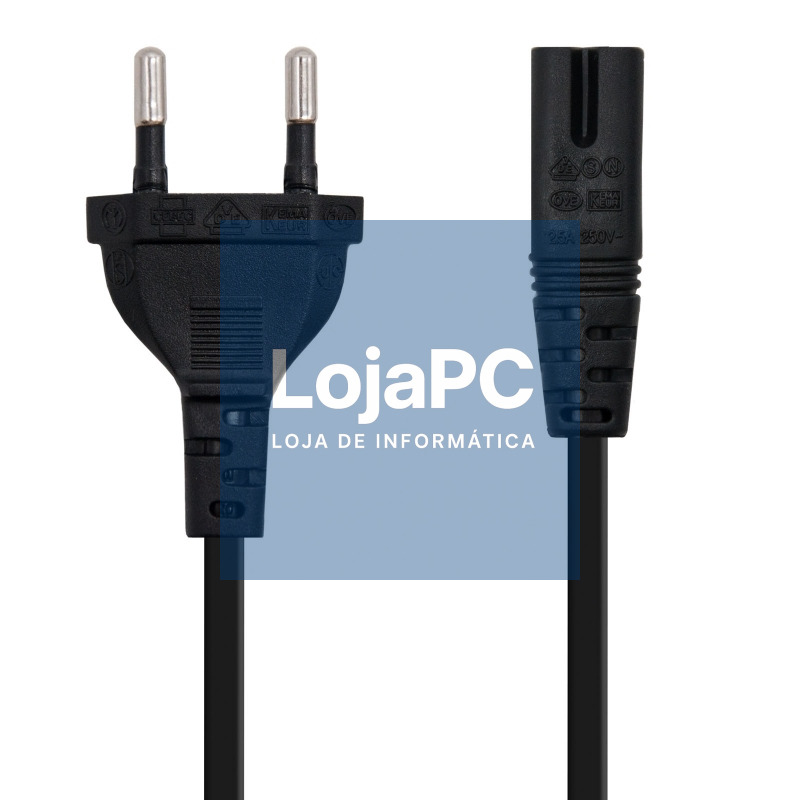 Nanocable Cable Alim. forma 8 CEE7/16/M-C7/H, 1.5m
