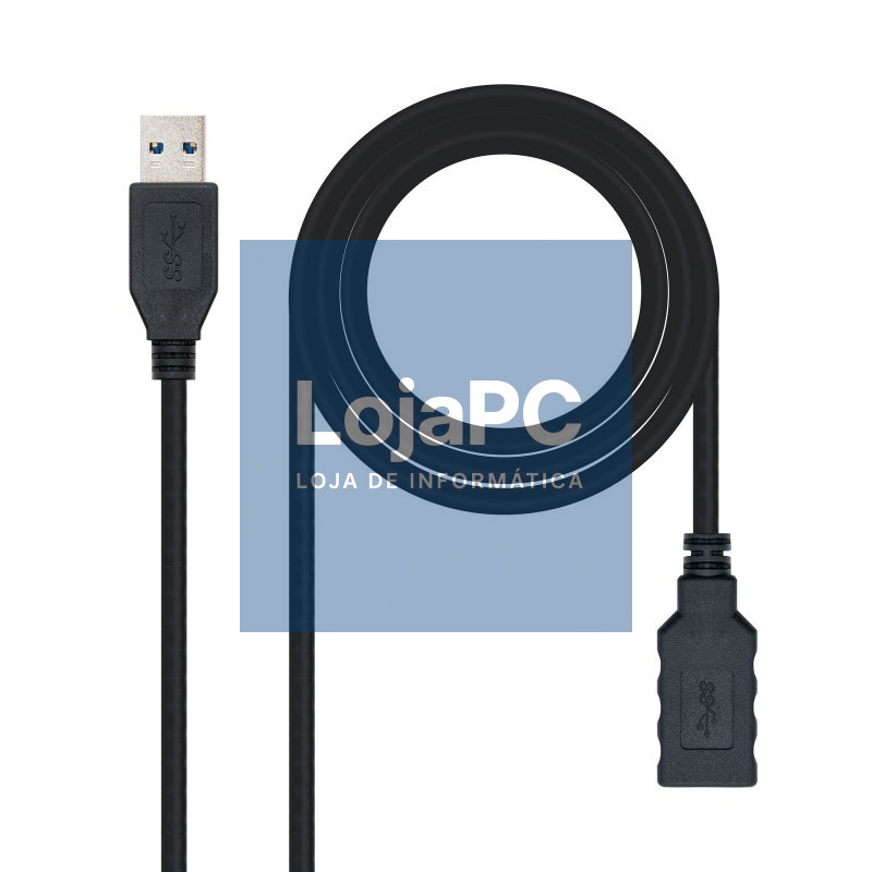 Nanocable Cable USB 3.0 Tipo A/M-A/H Negro 3.0 m