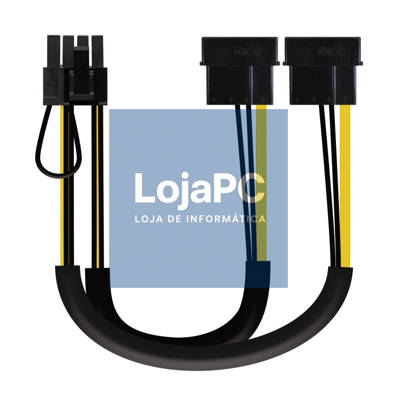 Nanocable Cable VGA 2x5.25"/M-PCI-E(6+2PIN)/M 20cm
