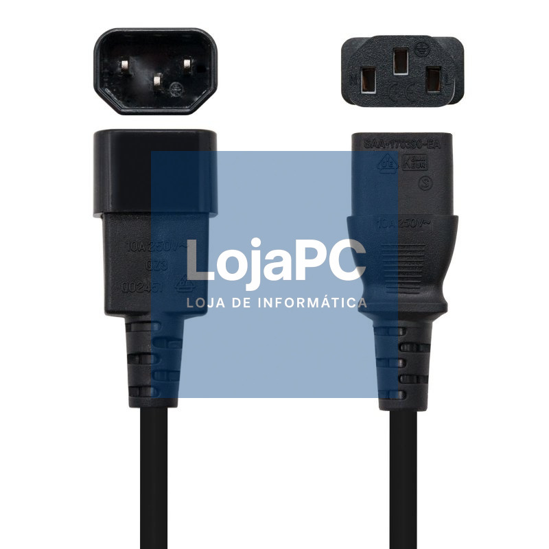 Nanocable Cable Alimentacion CPU, C13/H-C14/M, 3.M — imagem 2