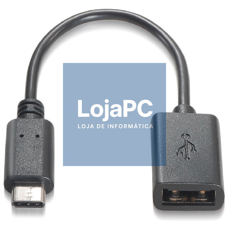 Nanocable Cable USB 2.0 3A, USB-C/M-A/F, 15cm