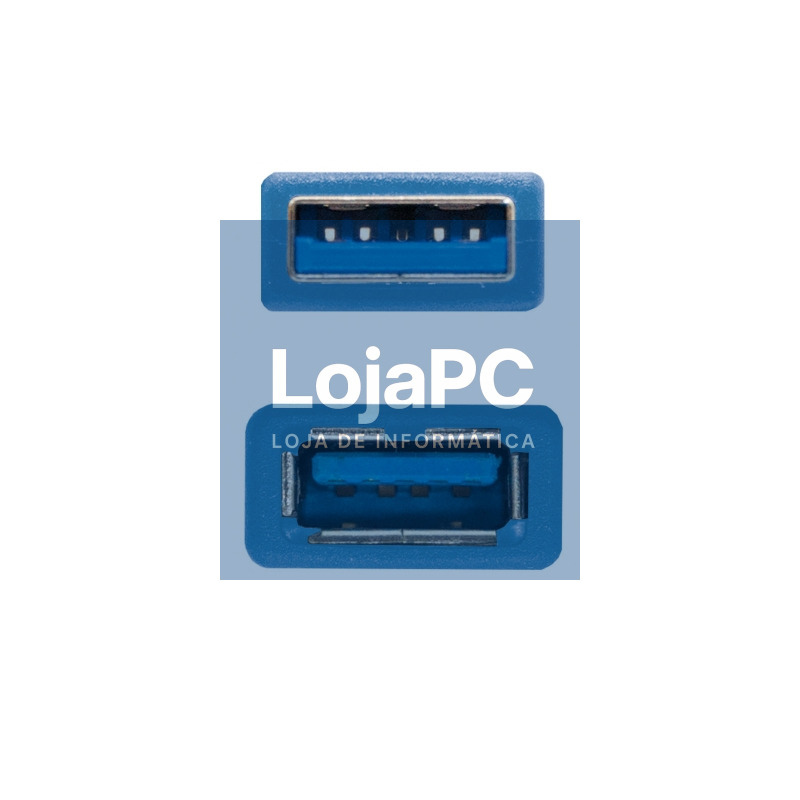 Nanocable Cable USB 3.0, A/M-A/H, Azul, 1 m — imagem 5