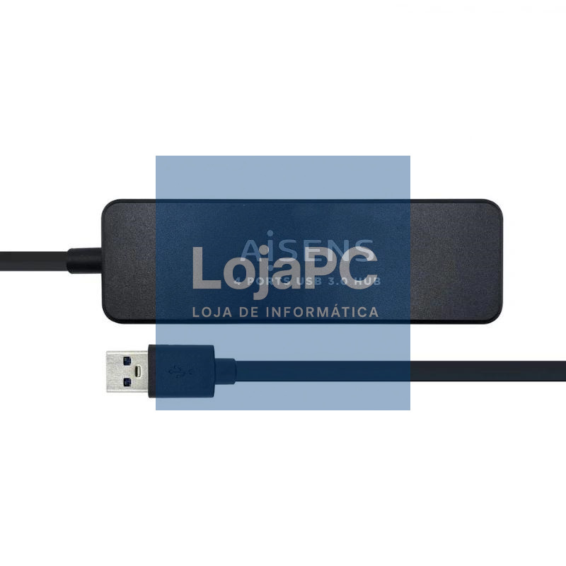 Aisens Hub USB 3.0 tipo A/M-4xtipo A/H negro 30cm