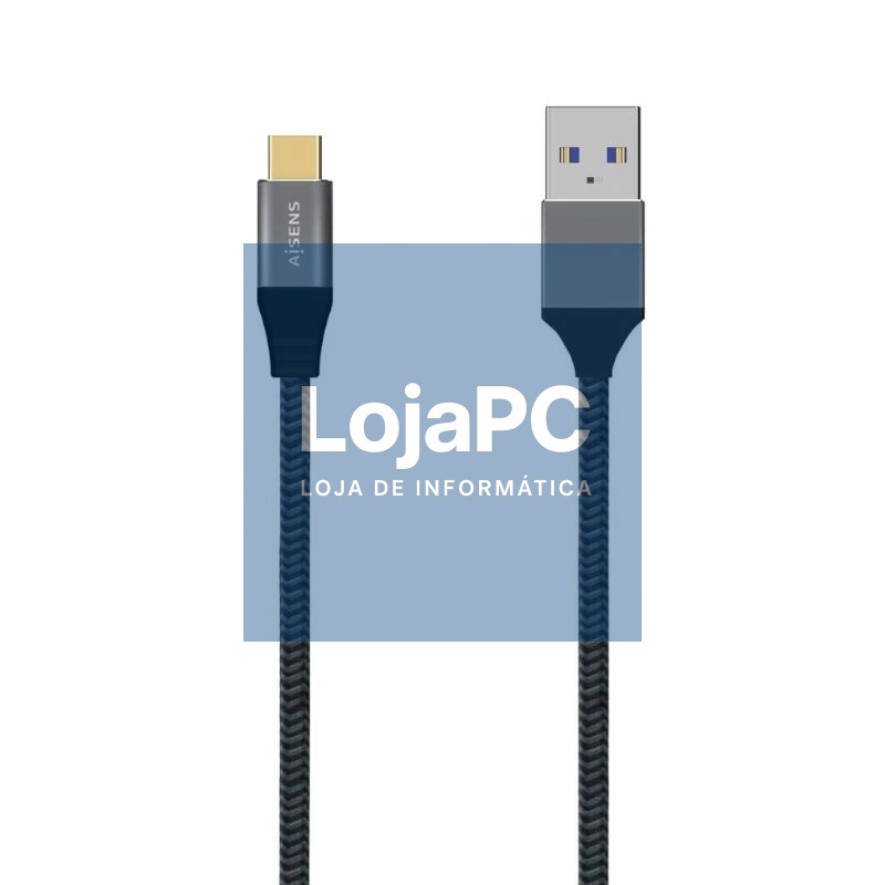 Aisens Cable USB 3.1 Gen2 Alu 3A CM-AM Gris 2.0M