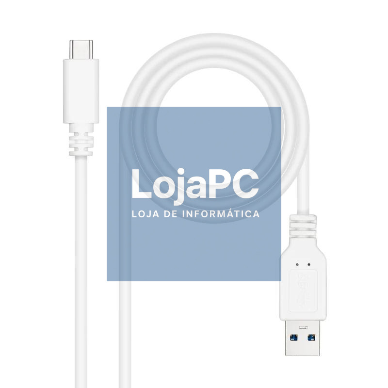Nanocable Cable USB 3.1 Gen2 USB-C/A 2 M Blanco