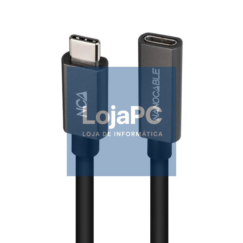 Nanocable Cable USB 3.2 Gen2 USB-C M/H 0,5 M Negro — imagem 3