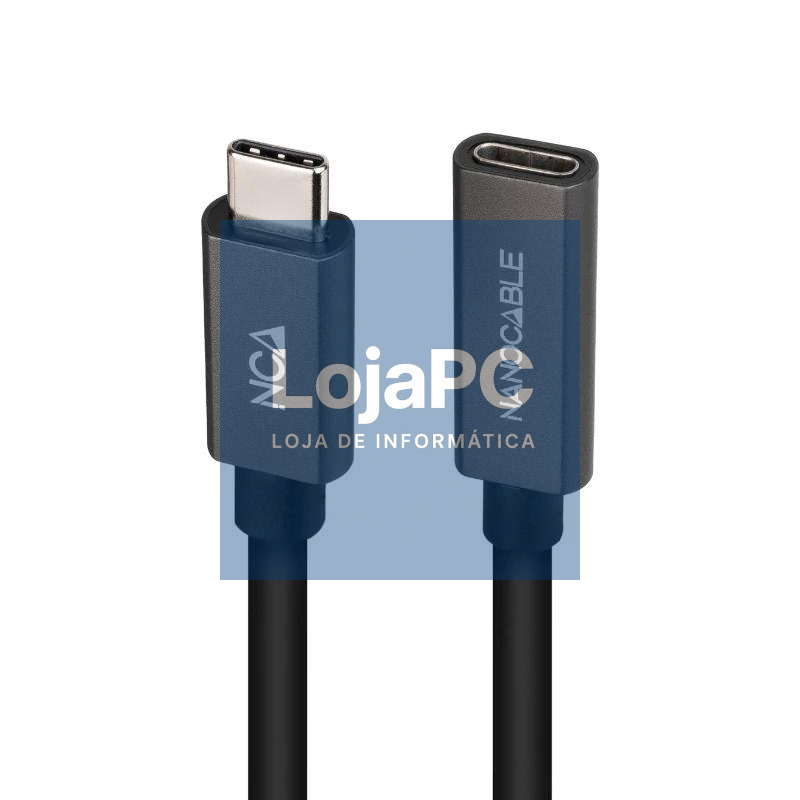 Nanocable Cable USB 3.2 Gen2 USB-C M/H 1,5 M Negro — imagem 2
