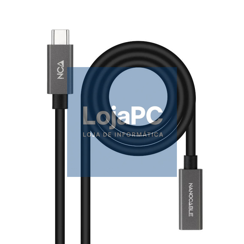 Nanocable Cable USB 3.2 Gen2 USB-C M/H 1,5 M Negro