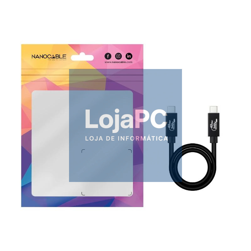 Nanocable Cable USB4 Gen3x2 40Gbps 240W USB-C 1.8M — imagem 2