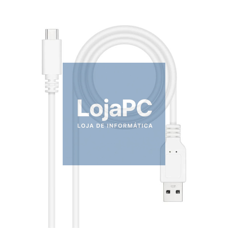 Nanocable Cable USB 2.0 3A USB-C-M/M 1M Blanco — imagem 3