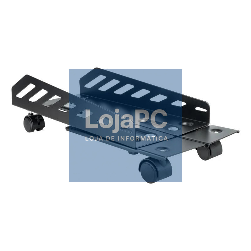 Tooq Soporte para CPU de suelo con ruedas negro