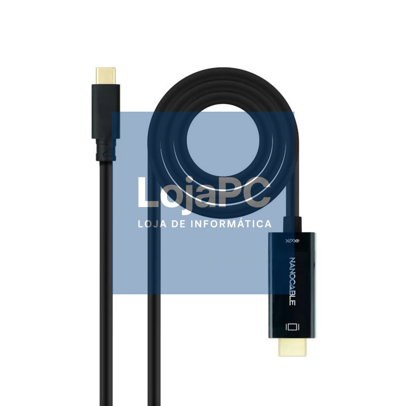 Nanocable Conversor USB-C/HDMI Negro, 5 m