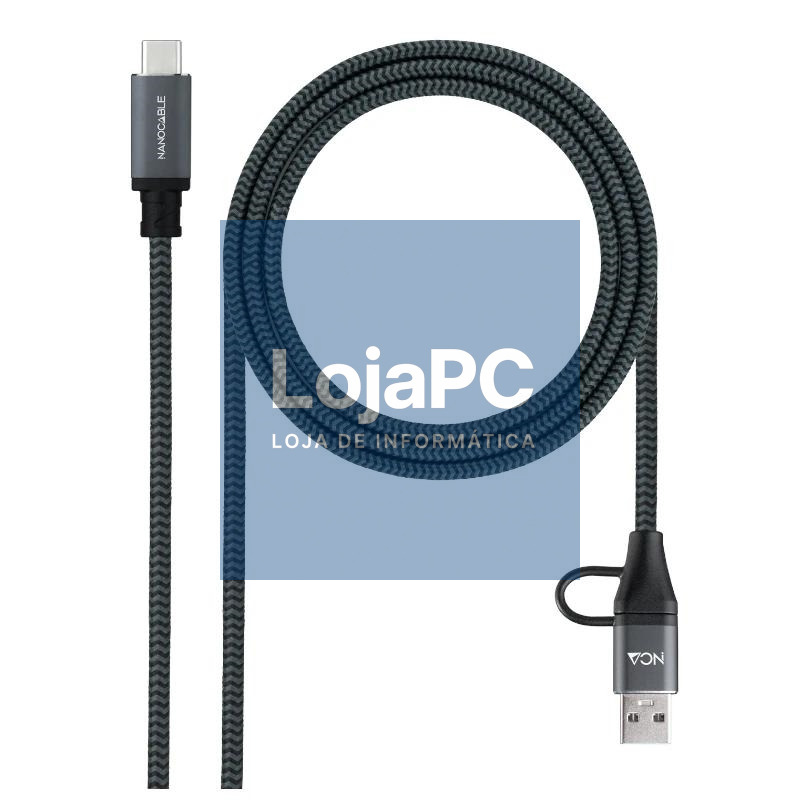 Nanocable Cable USB3.2 100W USB-C+A/USB-C 1,5 M