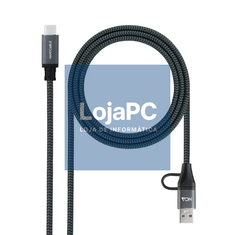 Nanocable Cable USB3.2 100W USB-C+A/USB-C 2 M