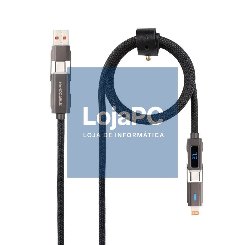 Nanocable Cable USB-C+USB-A/M-LIGHTNING+USB-C/M 1M — imagem 3