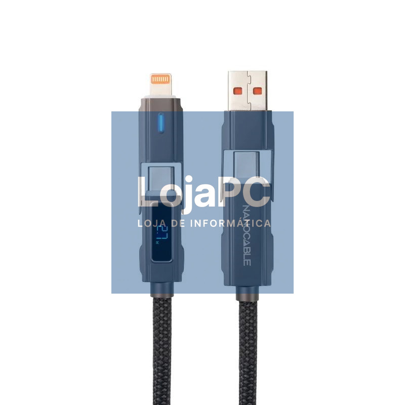Nanocable Cable USB-C+USB-A/M-LIGHTNING+USB-C/M 1M