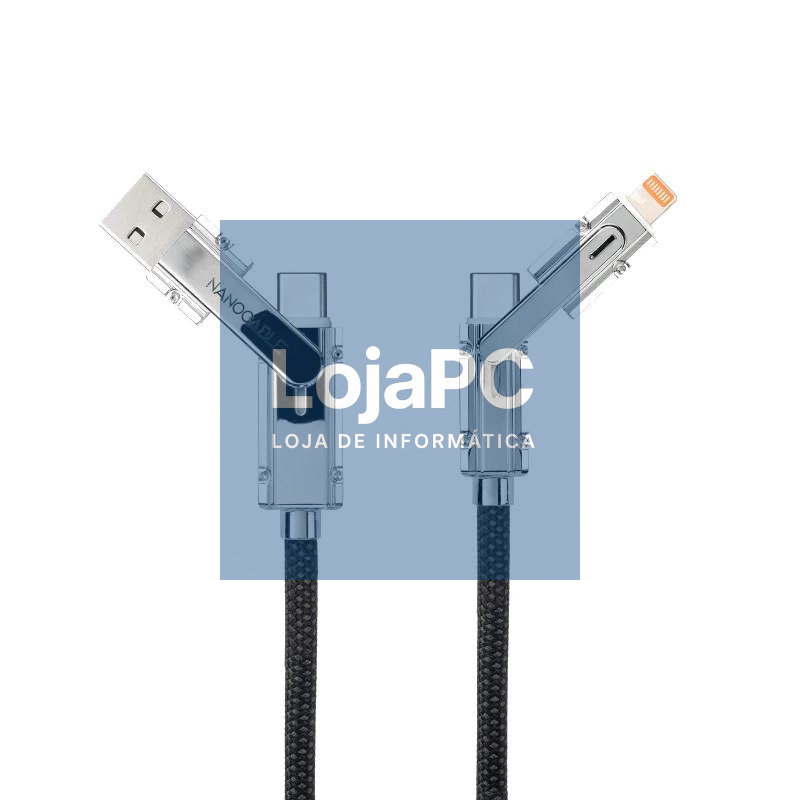 Nanocable Cable USB-C+USB-A/M LIGHTNING+USB-C/M 2M — imagem 3