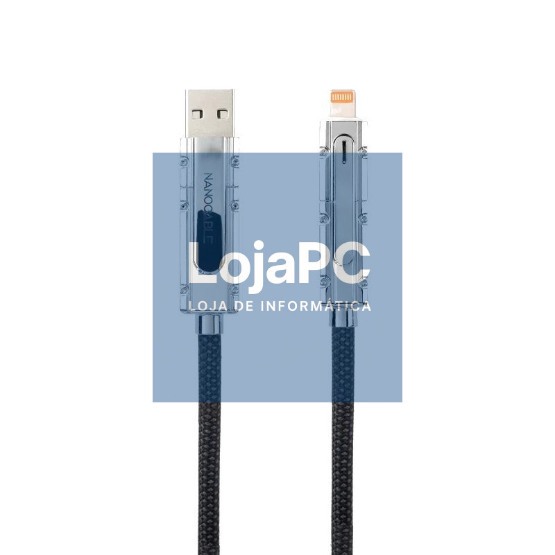 Nanocable Cable USB-C+USB-A/M LIGHTNING+USB-C/M 2M