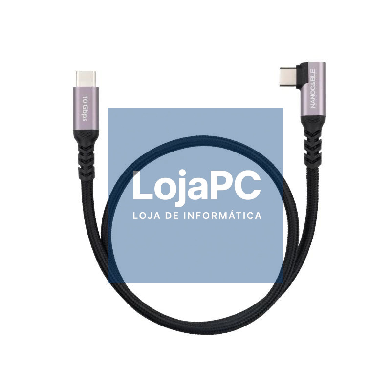 Nanocable Cable USB-C 3.2 GEN2 Acodado 100W 1 M